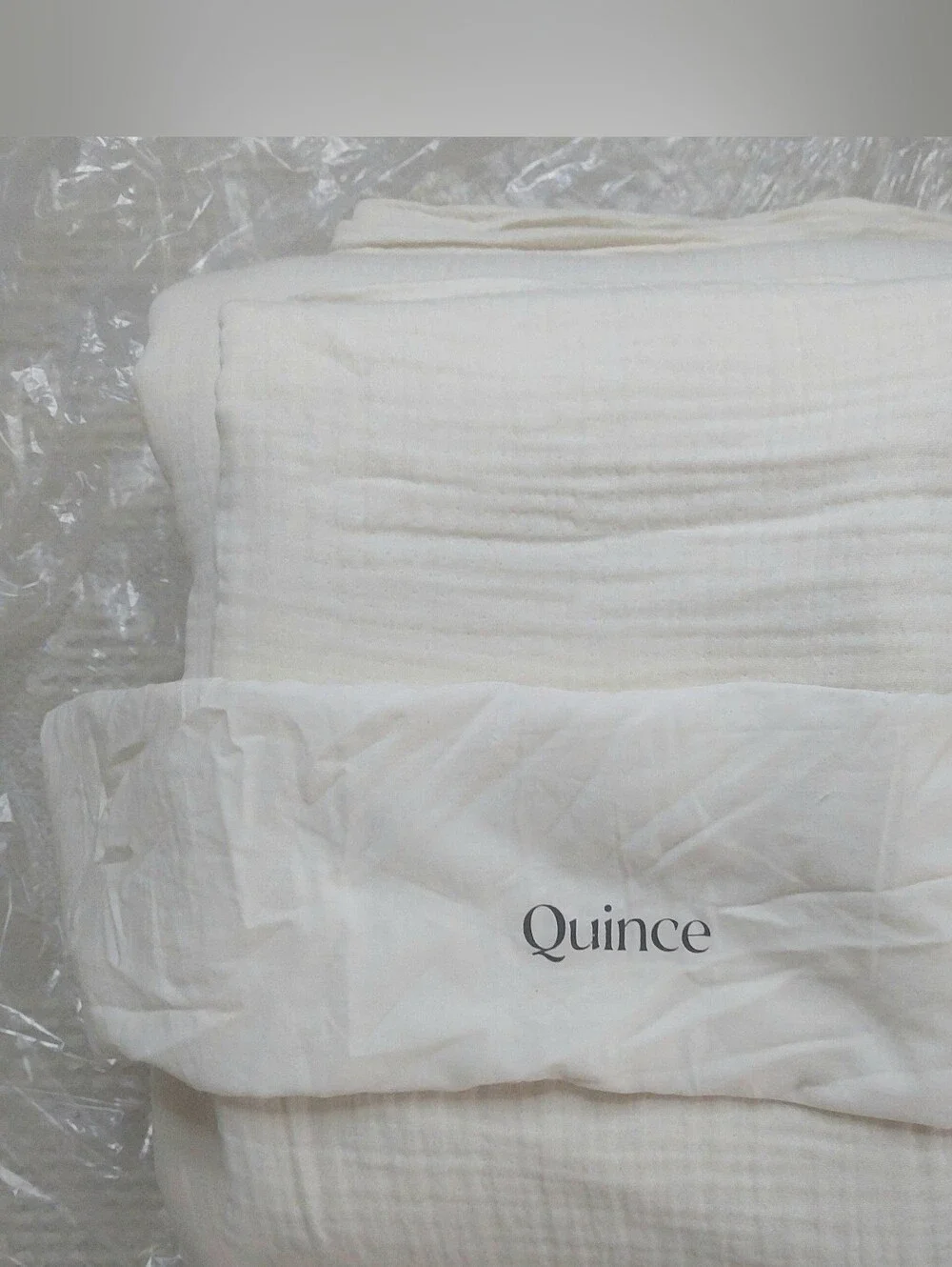 Quince Organic Cotton Airy Gauze Undyed Duvet Cover Set! King/ Cal King (756)